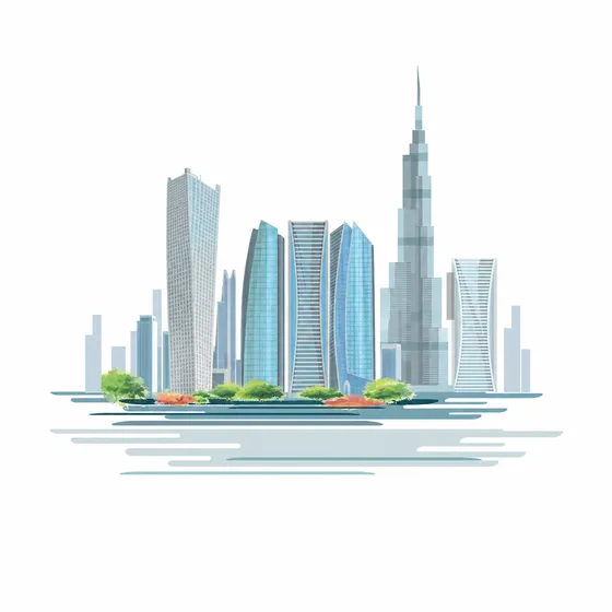 Dubai skyline illustration