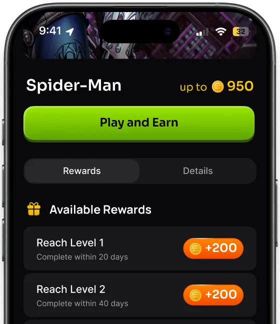 DailyGift app: reach milestones